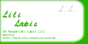 lili lapis business card
